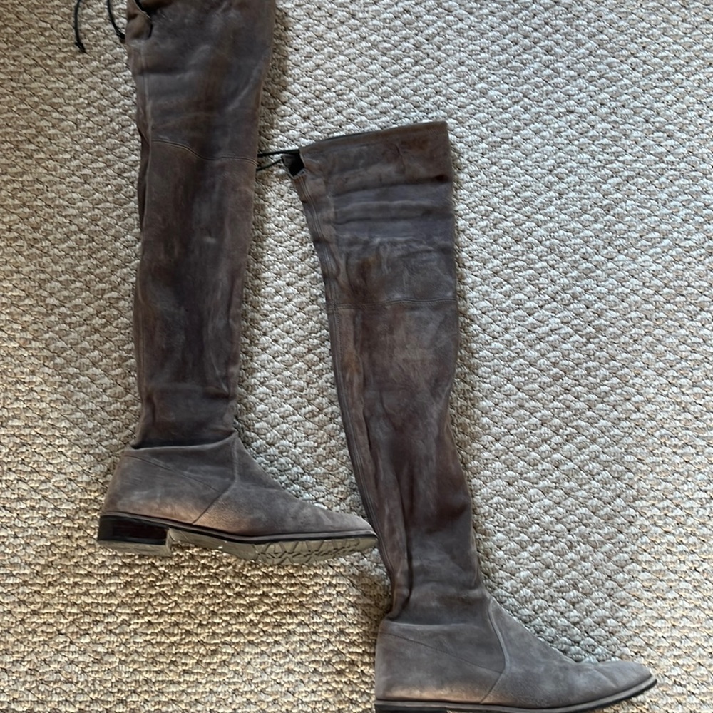 Grey Suede Stuart Weitzman over the knee high boots. Size 9.5